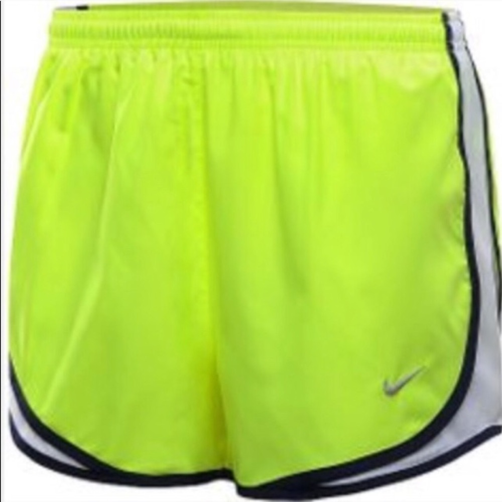 Nike S L neon green running shorts